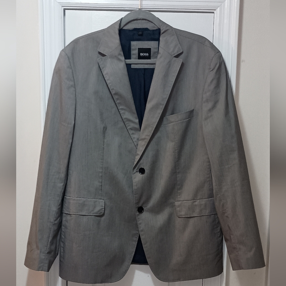 Boss Hugo Boss Cotton Blend Notched Lapel Men's Blazer 46